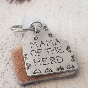 Cowhide keychain